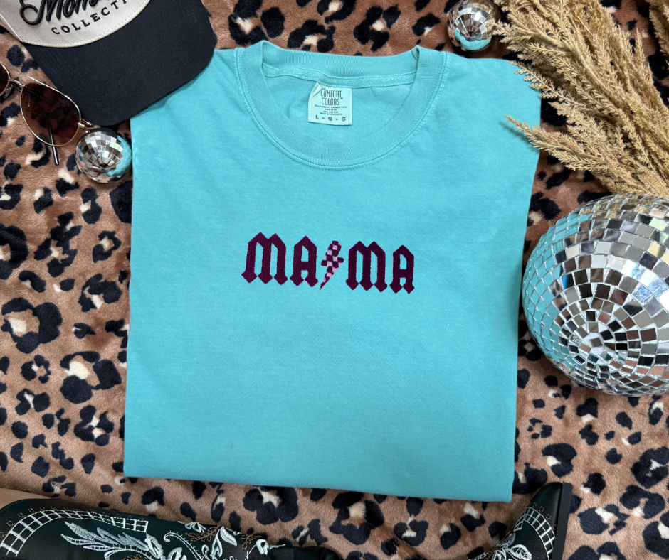 Checkered MAMA - Embroidered