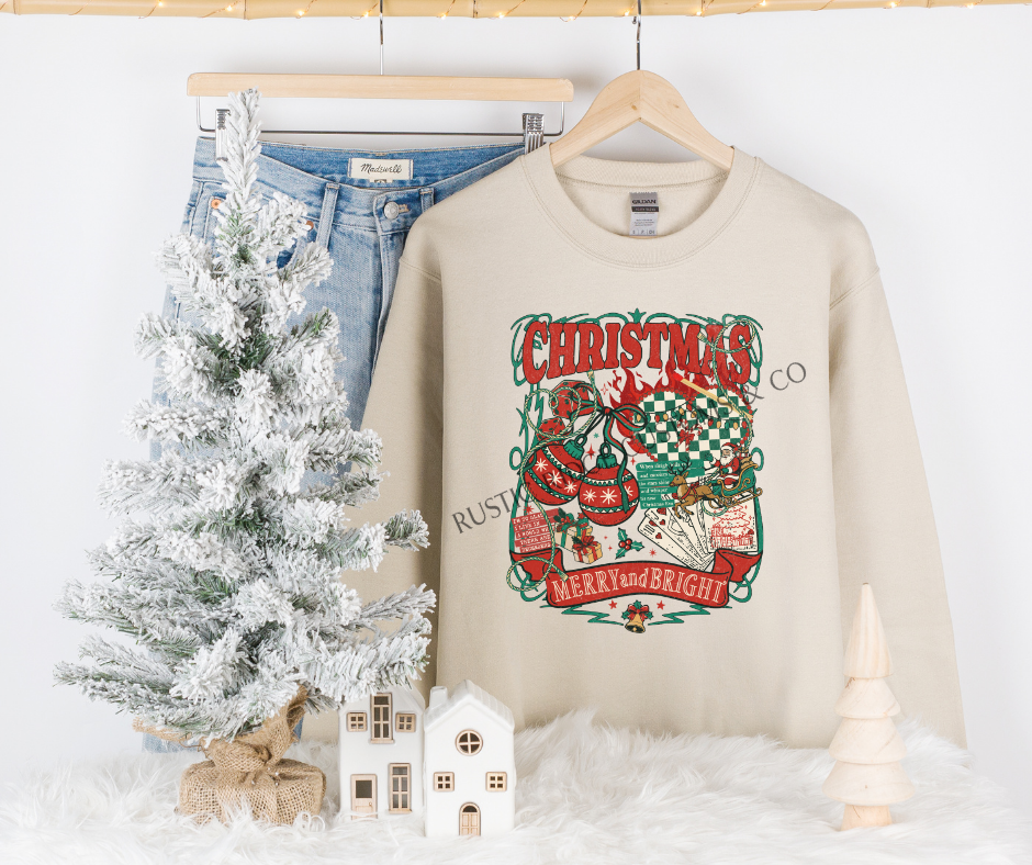 Retro Framed Christmas Sweatshirt