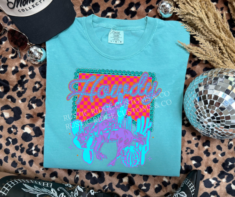 Neon Howdy Tee