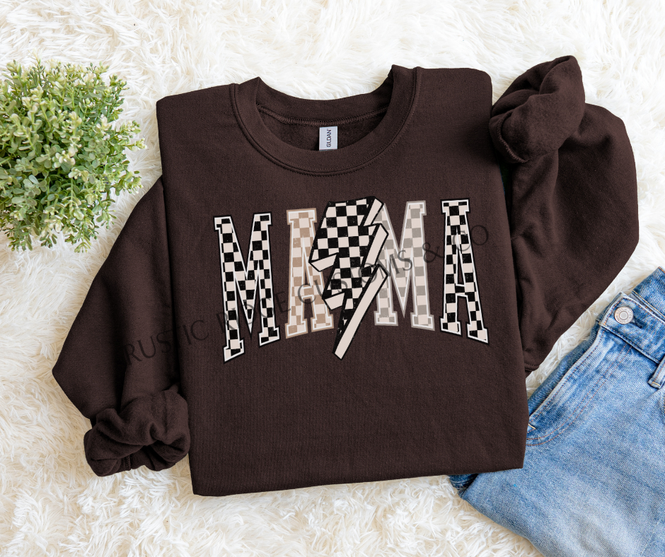 Checkered MAMA Sweatshirt