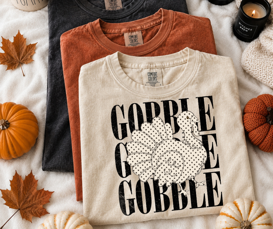 Gobble Gobble Turkey Graphic Tee