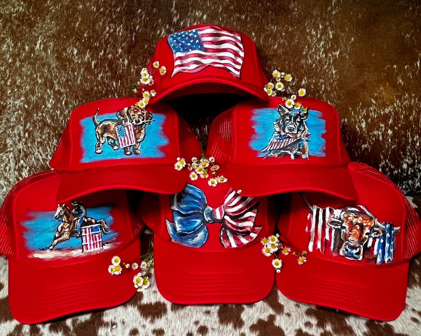 Hand Painted Western Otto Foam Hats