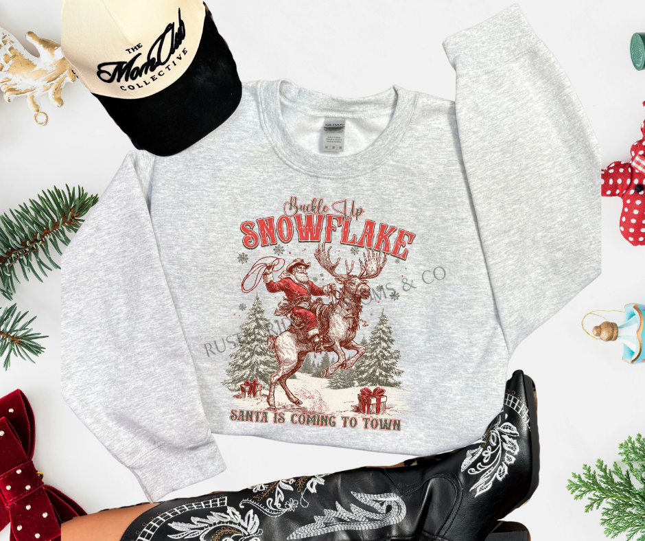 Buckle Up Snowflake Sweatshirt