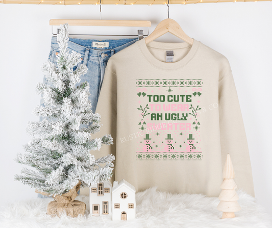 Too Cute Christmas Sweatshirt