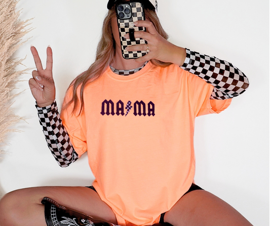 Checkered MAMA - Embroidered