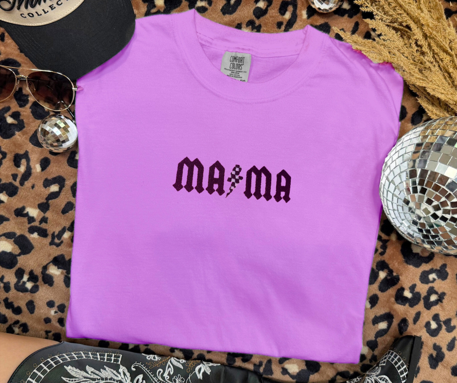 Checkered MAMA - Embroidered