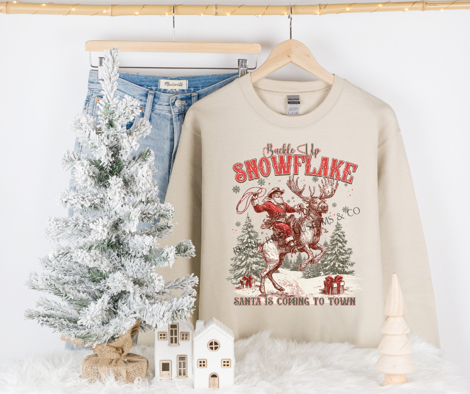 Buckle Up Snowflake Sweatshirt