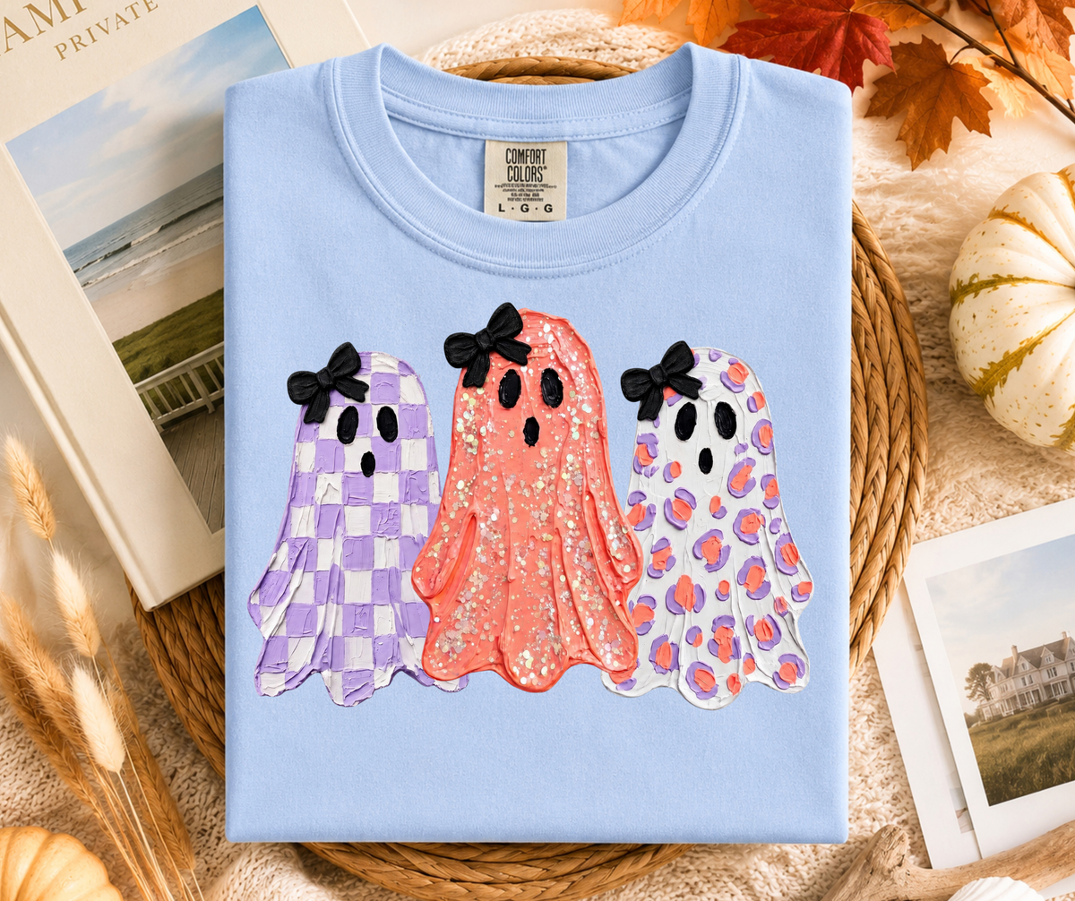 BAM Ghost Trio graphic tee in Blue Jean