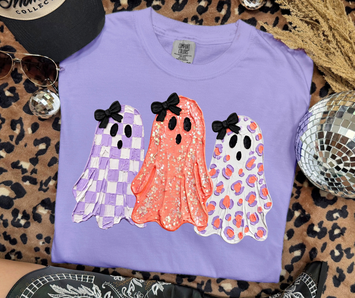 BAM Ghost Trio graphic tee in Violet