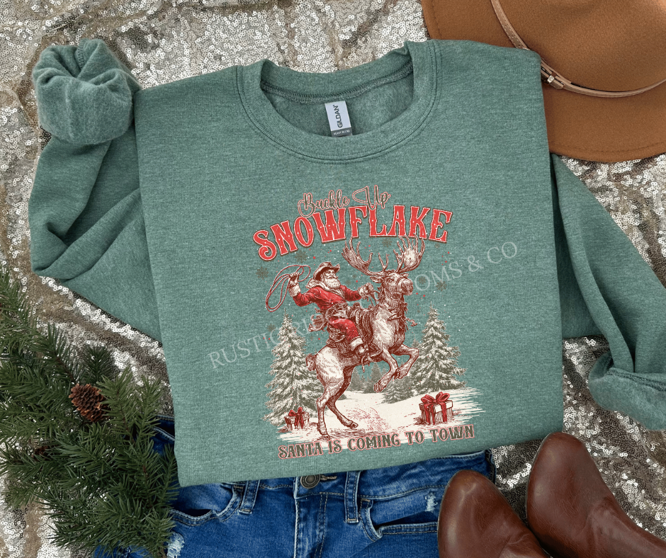 Buckle Up Snowflake Sweatshirt