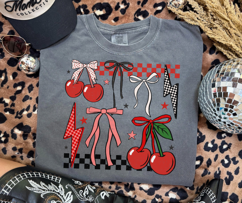 Cherries & Checkers Tee