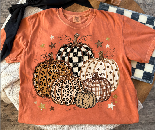 Patchwork Pumpkin Group Graphic Tee