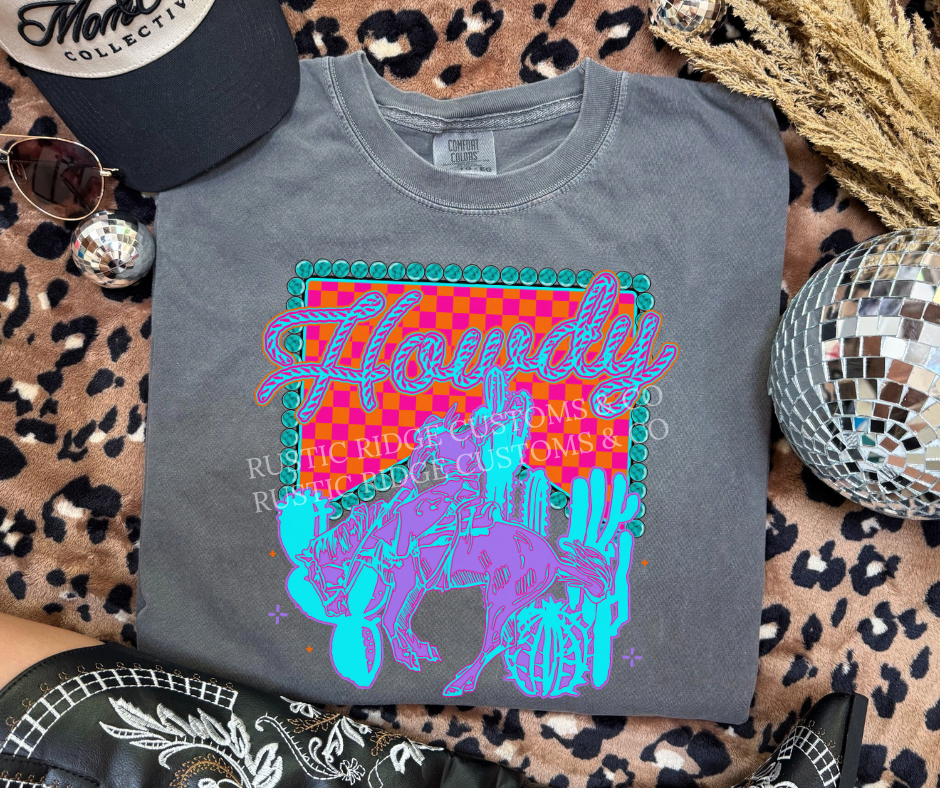 Neon Howdy Tee