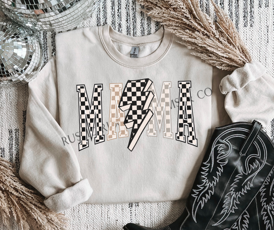 Checkered MAMA Sweatshirt