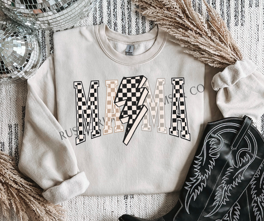 Checkered MAMA Sweatshirt